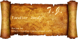 Tandler Jenő névjegykártya